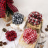 Ribbli Buffalo Plaid Burlap Wired Ribbon, 2-1/2 Inch x 10 Yard, Red and White Patriotic Ribbon for Wreath, Big Bow,