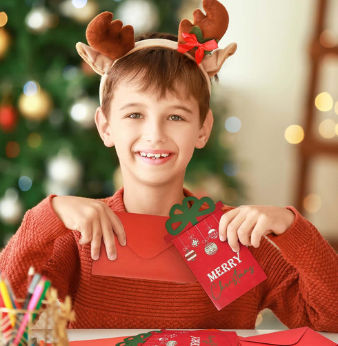 Set 12 Gift Boutique Christmas Money & Gift Card Sleeves of Holiday Envelopes Greeting Cards Funny Exchange Gifts Cash