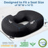 5 STARS UNITED Donut Pillow - Hemorrhoid Tailbone Cushion, Large Black Seat Cushion for Coccyx, Sciatica, Pregnancy