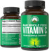 Peak Performance Raw Whole Food Natural Vitamin C Capsules from Acerola Cherry, Vegan USA Sourced, 90 Pills, 500 mg