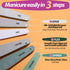 Teenitor Nail File Nail Buffer, 6 pcs Emery Boards for Natural Nails, Nail Buffer and Shine Kit, 100/180 Grit