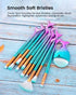 Mermaid Makeup Brushes Set, NIZIYI 11PCS Foundation, Eyebrow, EyeShadow, Lip Brushes with Bag
