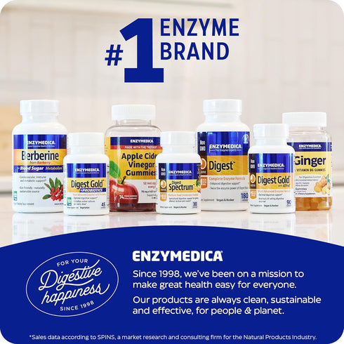 Enzymedica Kids Digest, Chewable Digestive Enzymes, Natural Fruit Punch Flavor, 60 Servings