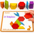 PHIELEY Dementia Activities for Patients, 80 Pieces Wooden Tangrams Cognitive Game for Seniors,