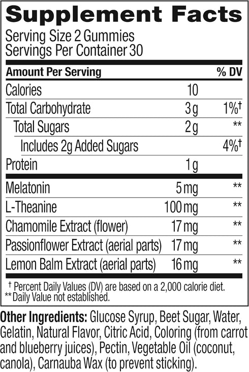 OLLY Extra Strength Sleep Supplement, 60ct Pouch