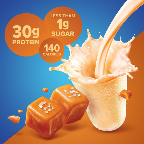 Salted Caramel Shake, Ready to Drink Keto-Friendly, Vitamins A, C, D, E Plus Zinc, 11 Oz, 12 Count