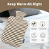 Hot Water Bottle with Soft Cover, 2L for Menstrual Cramps and Pain Relief, Gray