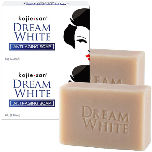 Kojie San Dream White Soap, Skin Brightening & Anti Aging Kojic Acid Soap, 65g x 2 Bars