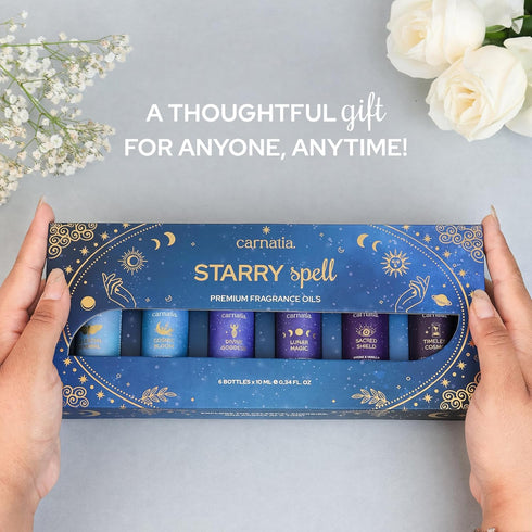 Set 6 Carnatia Starry Spell Fragrance Oil Magical & Calming Aromatherapy Blends for Stress Relief, Relaxation