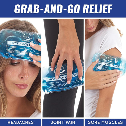Reusable Gel Ice Packs for Injuries - Hot and Cold Compress, 7 Pack Cold Gel Ice Packs for Injuries