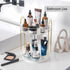YCIA&DONE 360 Rotating Makeup Organizer - High Capacity 2 Tiers Cosmetic Skincare Perfume Organizer (Clear White)