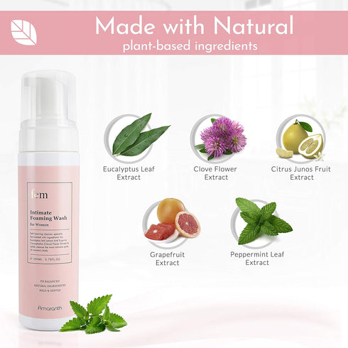 fem pH Balance Intimate Wash for Women - Gentle Cleanser for Sensitive Skin, Daily Use, Eliminates Irritation, Itching,