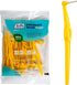 TEPE Interdental Brush Angle, Angled Dental Brush for Teeth Cleaning, Pack of 25, 0.7 mm, Medium Gaps, Yellow, Size 4