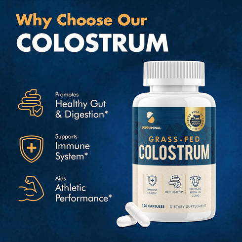 Colostrum Supplement 2 Month Supply, Grass Fed Bovine Colostrum, Colostrum Powder Capsules