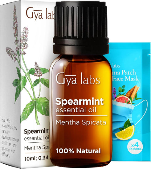Gya Labs Spearmint Essential Oil, 0.34 Fl Oz, 100% Pure Natural for Diffuser, Skin, Hair & Candle Making