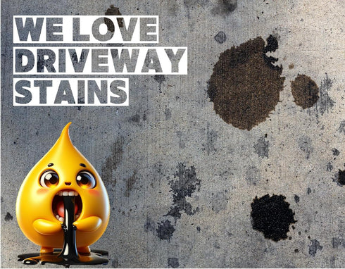 Overnight Stain Remover for Cleaning Oil Stains on Concrete, Driveway, Pavers & Garage Floors (White)