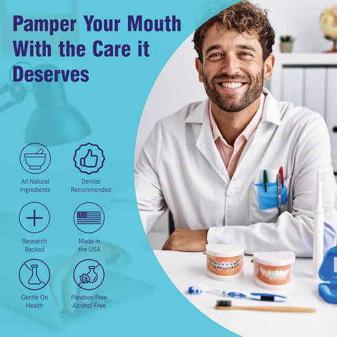 Professional Grade Mouthwash, Alcohol-Free Oral Care for Bad Breath, 8 Oz, Dentist Recommended