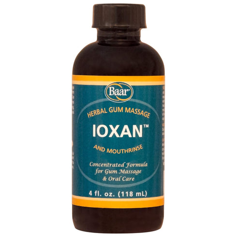 Baar Products Ioxan Herbal Gum Massage, 4 oz, Mouthwash, Liquid Toothpaste, Sodium Chloride, Calcium Chloride,