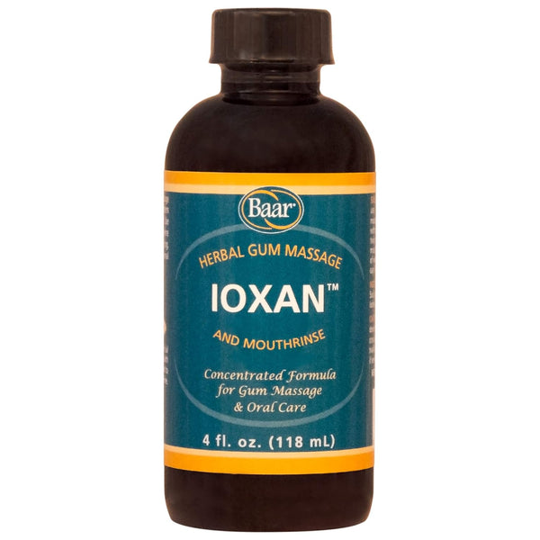 Baar Products Ioxan Herbal Gum Massage, 4 oz, Mouthwash, Liquid Toothpaste, Sodium Chloride, Calcium Chloride,