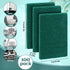Hoolerry 100 Pcs Heavy Duty Scouring Pads, Non Scratch Household Scrub Pads for Kitchen Cleaning
