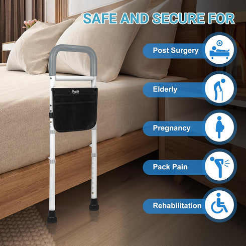 Panta Adjustable Bed Rails for Elderly Safety - Grey