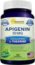 aSquared Nutrition Apigenin 50mg & L-Theanine 200mg - 120 Capsules for Sleep and Relaxation