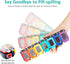 Fullicon Weekly Pill Organizer, 7 Day Moisture Proof Daily Pill Box, Compact Travel Container for Vitamins (Rainbow