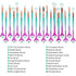NICEMOVIC Kids Makeup for Girls, 20PCS Princess Makeup Brushes Set, Foundation Eyebrow Eyeliner Blush Tools