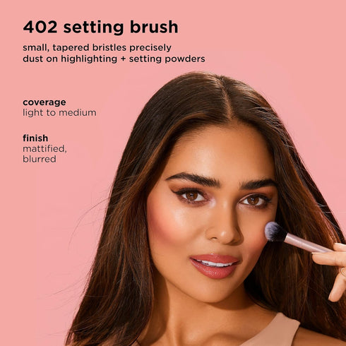 Real Techniques Makeup Setting Brush, 402 Brush for Setting Powder, Face Makeup, Synthetic & Cruelty-Free