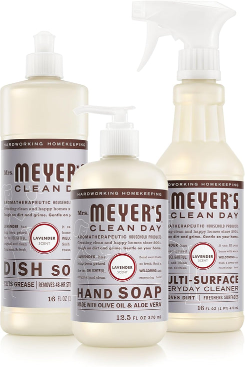 Mrs. MEYER'S CLEAN DAY Kitchen Basics Set, Lavender Scent Cleaning Supplies includes