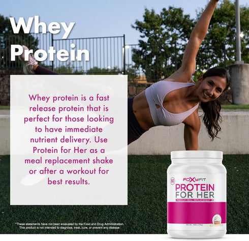 Protein for Her, Double Chocolate Whey Protein Powder with CLA and Biotin, 1.91 lbs