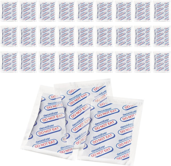2000cc Oxygen Absorbers for Food Storage, Food Grade Packets (Individually Sealed, Total 30 Packets)
