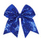 Jumbo Glitter Cheer Bow Clip, 7 Inch Large Sequin Hair Bow with Tails for Girls Teen Softball Cheerleader Outfit