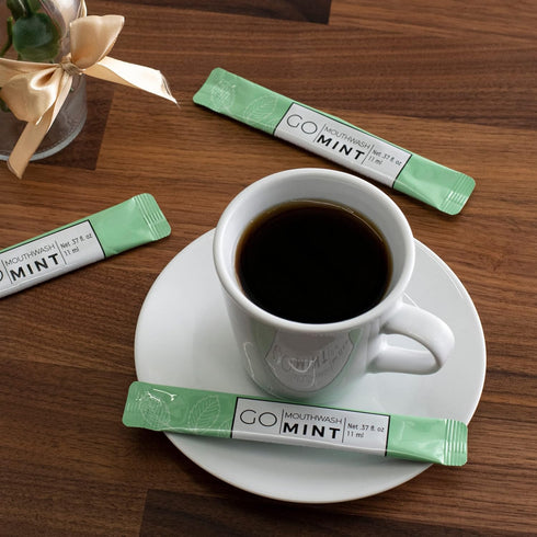 Packets Packet GO Travel Size Mouthwash Individual sachets for Fresh Breath - TSA Compliant - Smart Design to Reduce