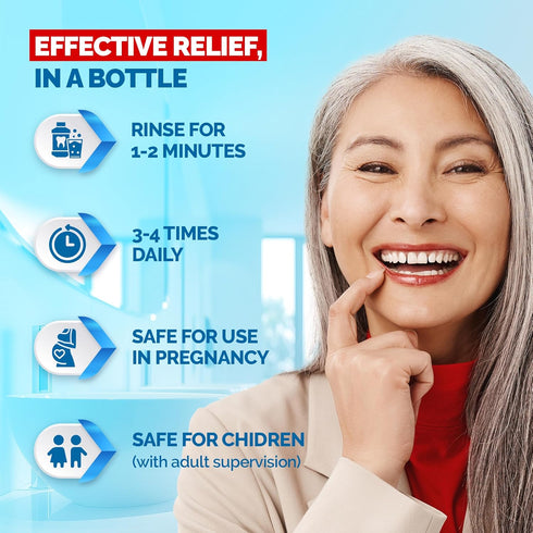 Hyaluronic Acid Mouthrinse, 150 ml, Oral Care Solution for Gum Health, Vegan & Kosher
