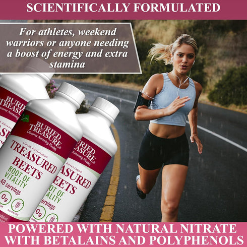 Buried Treasure Treasured Beets - 16oz Nitric Oxide Supporting Superfood Supplement (48 Servings)