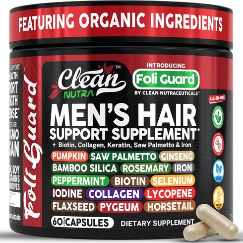 Hair Growth Supplement For Men | Biotin Hair Vitamins Collagen Pumpkin Seed