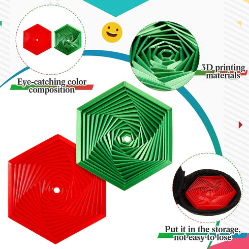Seenelling 2 2.76 Inch 3D Pcs Fractal Fidget Hexagon Printed Anti Stress Sensory Tool for Adults Mindful Meditation
