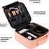 Makeup Bag Travel Organizer, Make Up Traincase, Cosmetic Toiletry Case For Beauty Artist, Storage Bag W/Adjustable Dividers For Jewelry and Brushes, Not Made In China (1, Pink, Small)