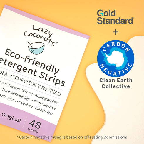 Eco Friendly Plant Powered Laundry Detergent Strips, Fragrance Free, Lightweight, Perfect for Home, Travel
