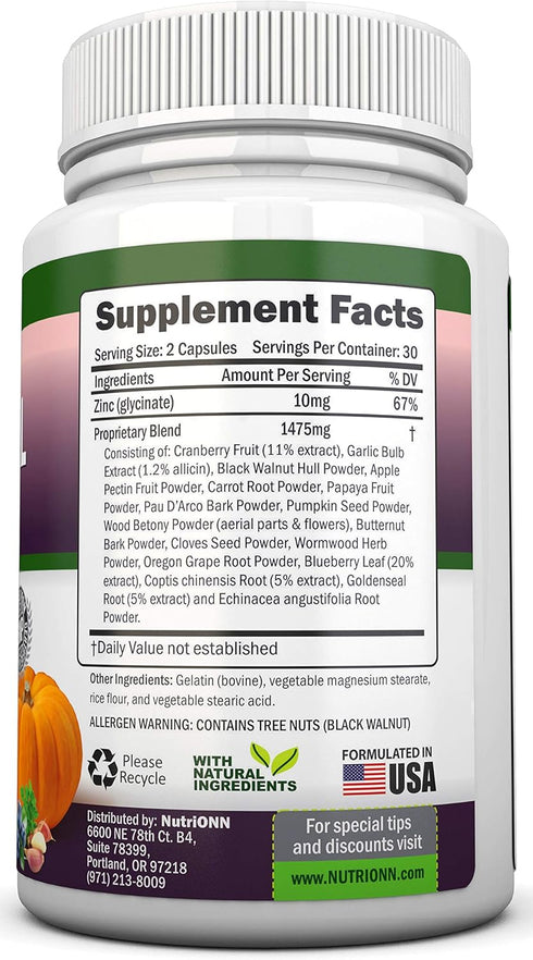 Intestinal Cleanse - All Natural Herbal Detox Formula - Full 10-Day Detox Program with 10 Natural Ingredients