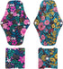 PHOGARY Set (7 1, 25.4cm 4 Reusable Menstrual Pads, Bamboo Cloth Pads for Heavy Flow with Wet Bag, Large Sanitary Pad