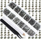 LPBeads 3456 Pieces Transparent Black Flat Back Round Crystal Rhinestones - 6 Sizes for Crafts, DIY with Tweezers