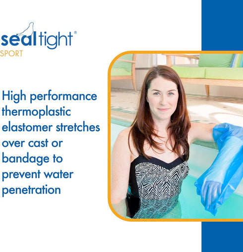 Brownmed Seal Tight Sport Arm - Waterproof Cast Cover & Bandage for Swimming & Showers - Durable Adult Long Arm