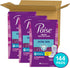 Poise Ultra Thin Incontinence Pads & Postpartum Pads for Bladder Leaks, 4 Drop Moderate Absorbency, 144 Count