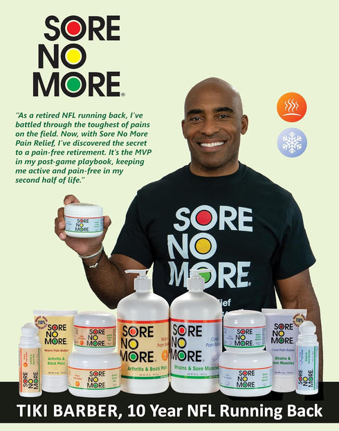 Sore No More Warm Arthritis Pain Relief Roll On - 3 oz, Non-Greasy Formula for Aches and Pains