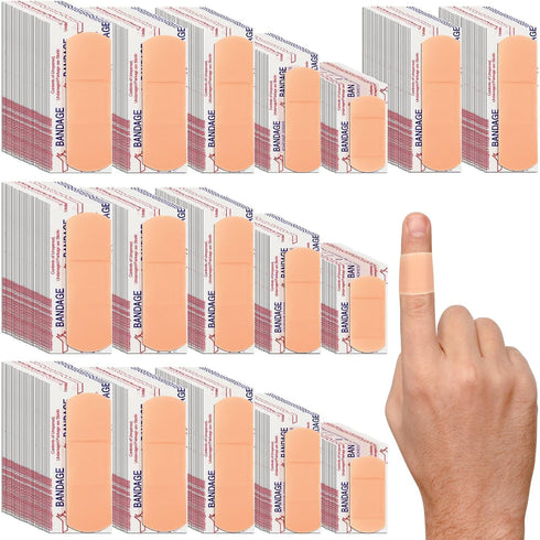 M-Aimee 1500 Pcs Variety Pack Adhesive Bandages Bulk Waterproof Adhesive Breathable Bandages for