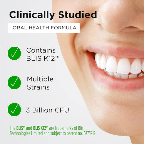 Earth's Pearl Dental Probiotic with BLIS K12, Oral Probiotics for Oral Health, Mint Flavor, 30-Day Supply