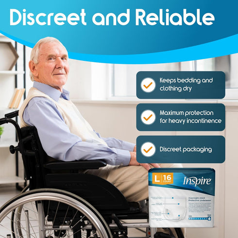 Inspire Adult Diapers Women or Men - MAX Absorbency | Our Most Absorbent and Dry, Incontinence Underwear for Women