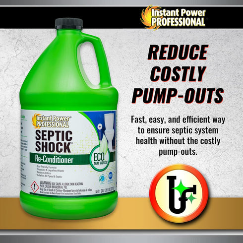 Instant Power Professional Septic Shock Re-Conditioner, 128 Fl. Oz. Treatment for Septic Tank System